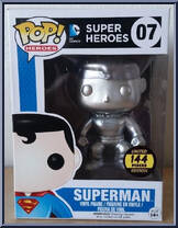 Superman (Silver) from DC Super Heroes - Pop! Vinyl Figures manufactured by Funko [Front]