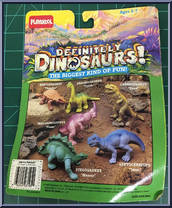 Parasaurolophus (Flexar) from Definitely Dinosaurs - Carded - 1988 manufactured by Playskool [Back]
