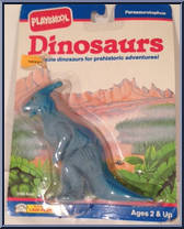 Parasaurolophus from Definitely Dinosaurs - Carded - 1991 manufactured by Playskool [Front]