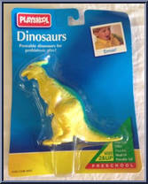 Parasaurolophus from Definitely Dinosaurs - Carded - 1996 manufactured by Playskool [Front]