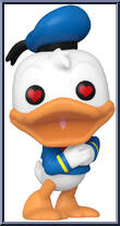 Donald Duck (with Heart Eyes) from Disney - Donald Duck 90th Pop! manufactured by Funko [Loose]