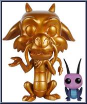 Mushu & Cricket (Metallic Gold) from Disney - Disney Universe Pop! manufactured by Funko [Loose]