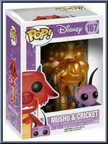 Mushu & Cricket (Metallic Gold) from Disney - Disney Universe Pop! manufactured by Funko [Front]