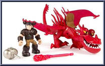 Snotlout & Hookfang from Dragons - Dragon Riders manufactured by Spinmaster [Loose]