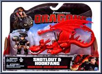 Snotlout & Hookfang from Dragons - Dragon Riders manufactured by Spinmaster [Front]