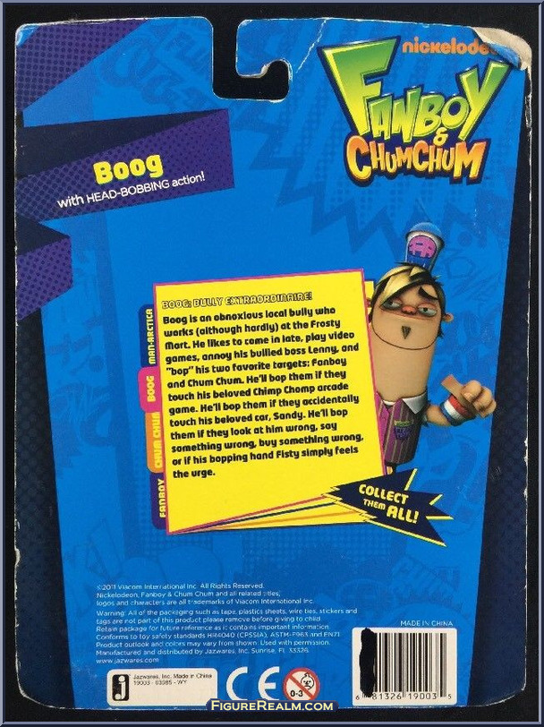 Review and photos of Fanboy and Chum Chum action figures by Jazwares