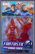 Human Torch (Flying) from Fantastic Four - Movie - Series 2 manufactured by Toy Biz [Front]