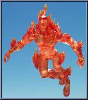 Human Torch (Flying) from Fantastic Four - Movie - Series 2 manufactured by Toy Biz [Loose]