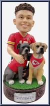 Patrick Mahomes (Kansas City Chiefs) (Dogs) from Football - Player Bobbles manufactured by Foco [Loose]