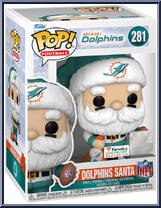 Dolphins Santa from Football - Holiday Pop! manufactured by Funko [Front]