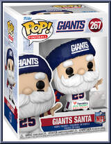 Giants Santa (Throwing) from Football - Holiday Pop! manufactured by Funko [Front]