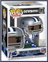 Micah Parsons (Cowboys - Away) from Football - Pop! Vinyl Figures manufactured by Funko [Front]