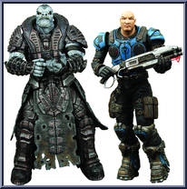 General Raam vs Lt. Minh Young Kim from Gears of War - 2-Packs manufactured by Neca [Loose]