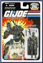 Snake Eyes (v2) from G.I. Joe - 25th Anniversary - Wave  1 manufactured by Hasbro [Front]