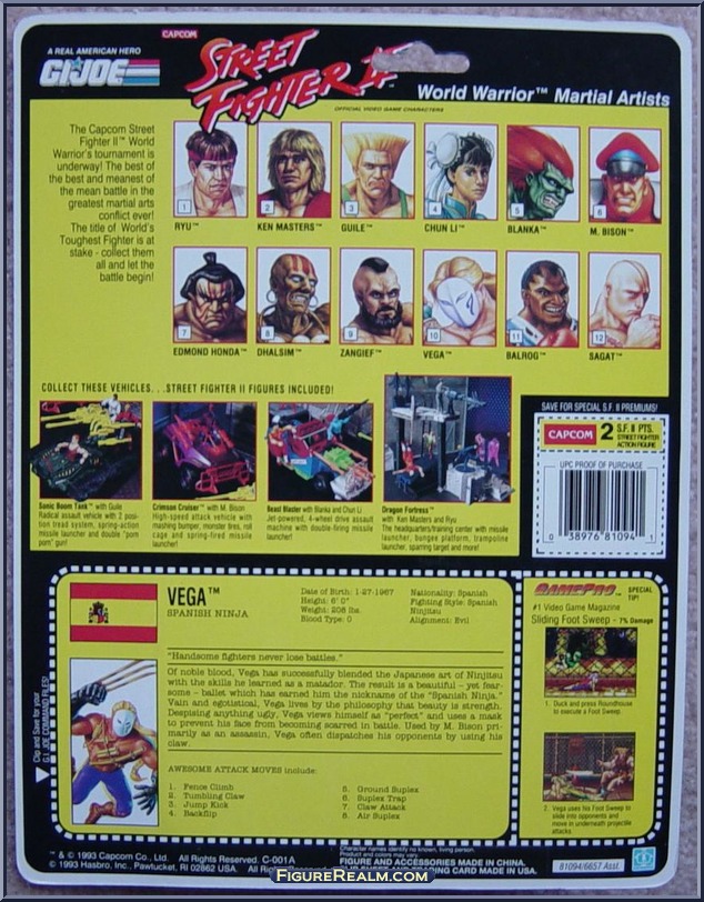 GI Joe Vega Street Fighter II 1993 action figure Read Description