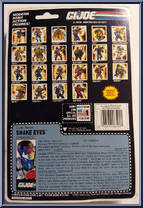 Snake Eyes from G.I. Joe - Classic Collection - Series 10 manufactured by Hasbro [Back]