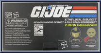 Iron Grenadiers Destro / Gold Cobra Commander from G.I. Joe (Loyal Subjects) - 2-Packs manufactured by Hasbro [Back]