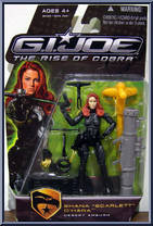 Shana "Scarlett" O'Hara (Desert Ambush) from G.I. Joe - Rise of Cobra - Collection 1 - Wave 2 manufactured by Hasbro [Front]