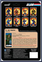 G.I. Joe Trooper (Solid Green Uniform) from G.I. Joe - ReAction Figures manufactured by Super7 [Back]