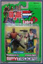 Roadblock vs. Dreadnok Ripper from G.I. Joe vs. Cobra - Spy Troops manufactured by Hasbro [Front]