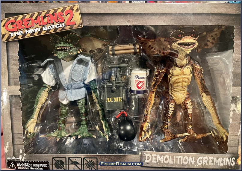 NECA: Gremlins 2 - Brain Gremlin and Gremlin Demolition 2 Pack 7 Tall  Action Figure