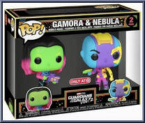 Gamora & Nebula (Blacklight) from Guardians of the Galaxy - Volume 2 - Pop! Sets manufactured by Funko [Front]