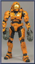 Spartan Security (Orange) from Halo 3 - Series 7 manufactured by McFarlane [Loose]