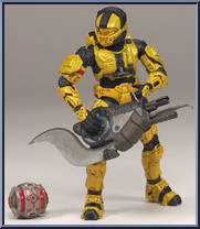 Spartan Soldier CQB (Gold) from Halo 3 - Series 5 - Equipment Edition manufactured by McFarlane [Loose]