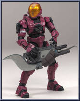Spartan Soldier EVA (Crimson) from Halo 3 - Series 5 - Equipment Edition manufactured by McFarlane [Loose]