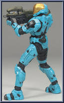 Spartan Soldier EVA (Cyan) from Halo 3 - Series 3 - Multiplayer manufactured by McFarlane [Loose]