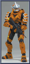 Spartan Soldier Hayabusa (Orange) (GS) from Halo 3 - Series 3 - Multiplayer manufactured by McFarlane [Loose]