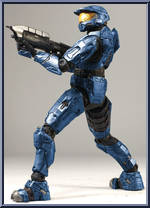 Spartan Soldier Mark VI (Blue) from Halo 3 - 12" Scale manufactured by McFarlane [Loose]