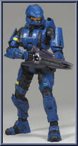 Spartan Soldier Scout (Blue) from Halo 3 - Series 3 - Multiplayer manufactured by McFarlane [Loose]