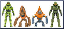 Grunt Minor / Master Chief / Grunt Conscript / Master Chief from Halo Infinite (World of Halo) - Box Sets manufactured by Jazwares [Loose]