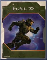 Brute Captain (with Mangler) from Halo Infinite (World of Halo) - Series 1 manufactured by Jazwares [Back]