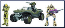 Warthog (with Master Chief & Arbiter) from Halo Infinite (World of Halo) - Vehicles manufactured by Jazwares [Loose]