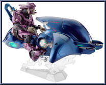 Ghost (with Elite Officer) from Halo - Wave 1 manufactured by Mattel [Loose]