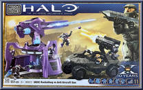 UNSC Rockethog vs Covenant Anti Aircraft Gun from Halo - Sets manufactured by Mega Bloks [Front]