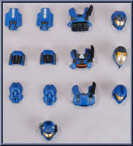 Air Assault Armor Pack (Blue) from Halo Reach - Series 4 - Armor Packs manufactured by McFarlane [Loose]