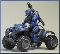 Mongoose with Team Blue EOD (Custom) from Halo Reach - Series 5 - Vehicles manufactured by McFarlane [Loose]