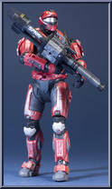 Spartan Recon (Male / Team Red) from Halo Reach - Series 6 manufactured by McFarlane [Loose]