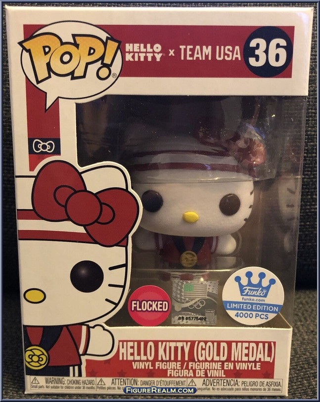 hello kitty gold medal flocked