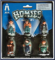 Droopy / Big Loco / 8-ball / Mr. Raza / Smiley / Sapo from Homies - Series  1 manufactured by Homieshop [Front]