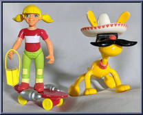 Penny and Brain from Inspector Gadget - Basic Series manufactured by Tiger Toys [Loose]
