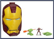 Iron Man (Mark III Armor) from Iron Man 2 - 2010 Movie - Micro Heads Mini Playsets manufactured by Hasbro [Loose]