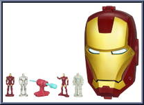 Iron Man (Mark VI Armor) from Iron Man 2 - 2010 Movie - Micro Heads Mini Playsets manufactured by Hasbro [Loose]