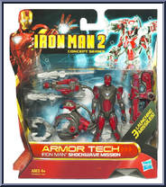 Iron Man (Shockwave Upgrade) from Iron Man 2 - 2010 Movie - Armor Tech manufactured by Hasbro [Front]