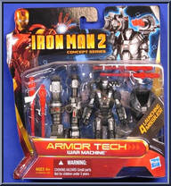War Machine from Iron Man 2 - 2010 Movie - Armor Tech manufactured by Hasbro [Front]