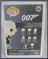 M (GoldenEye) from James Bond - Pop! Vinyl Figures manufactured by Funko [Back]
