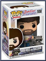 Bob Ross and Raccoon from Joy of Painting - Pop! Vinyl Figures manufactured by Funko [Front]